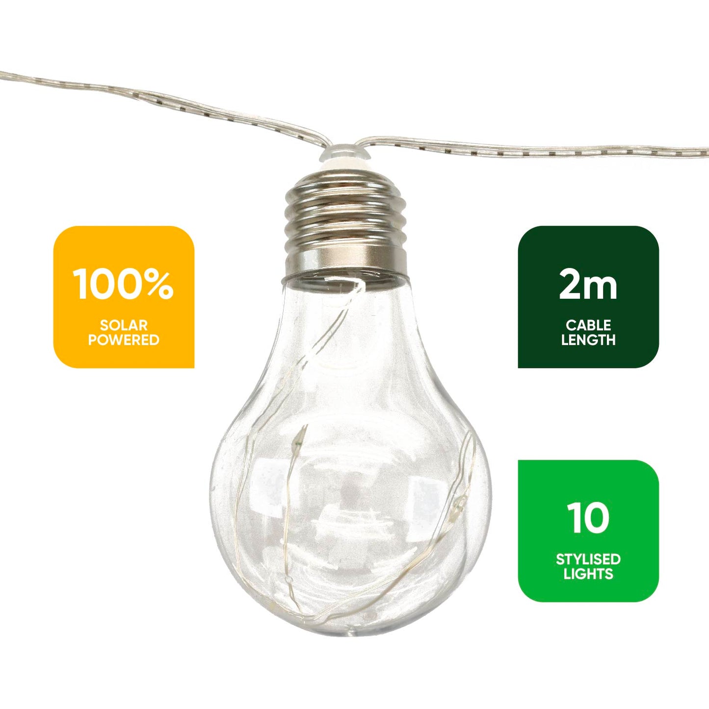 Solar Micro LED Bulb String Lights