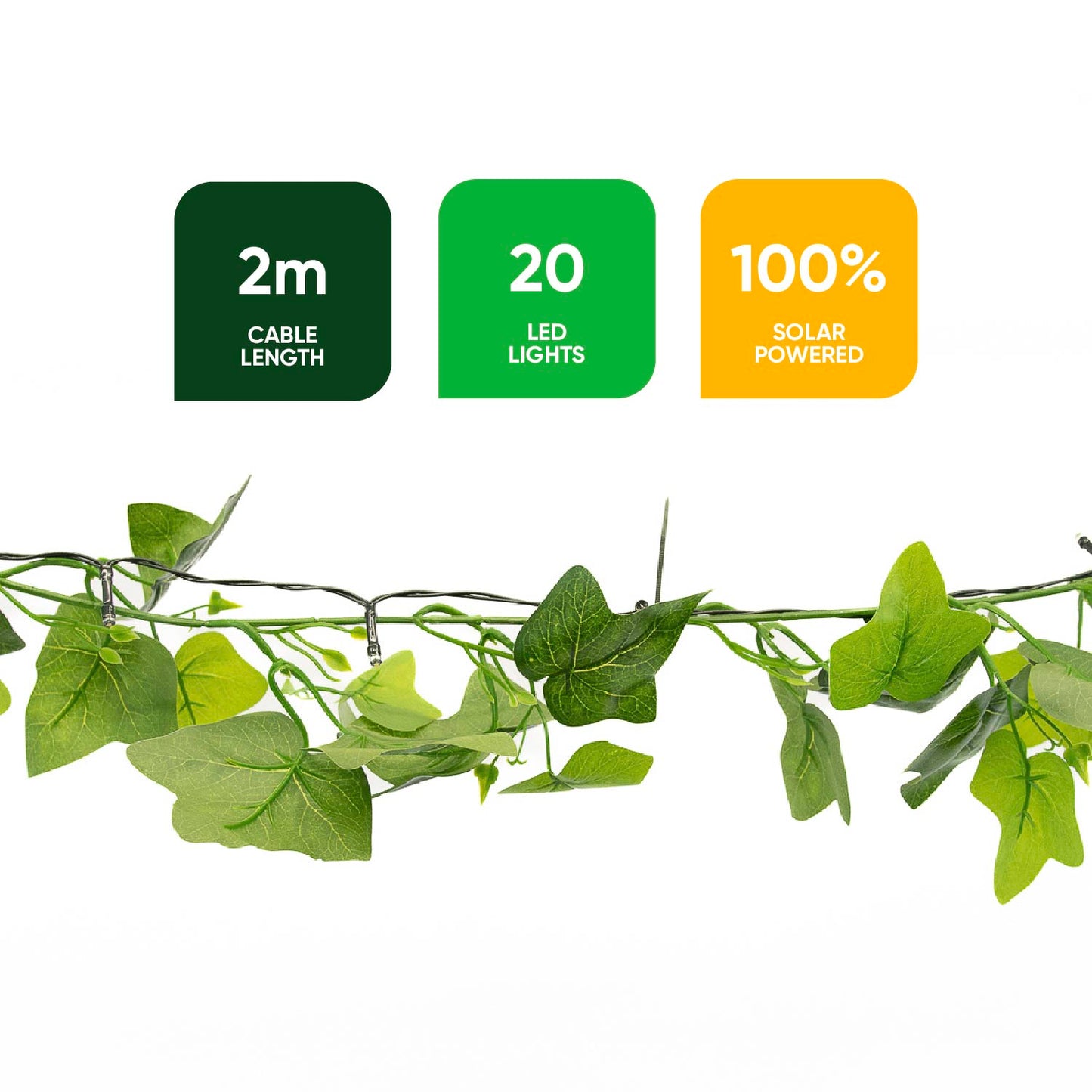 Solar Ivy Outdoor Garland String Lights