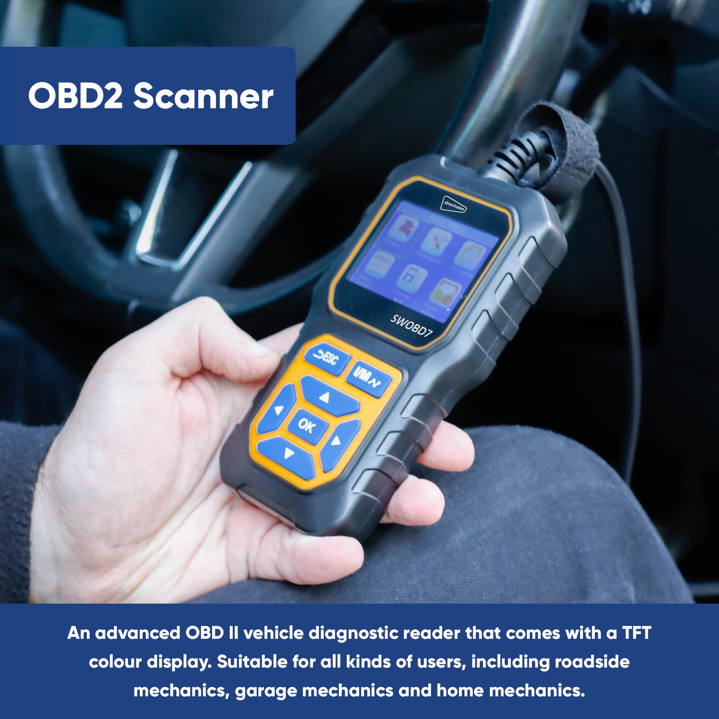 Auto Diagnostic OBD2 Scanner with Coloured Screen