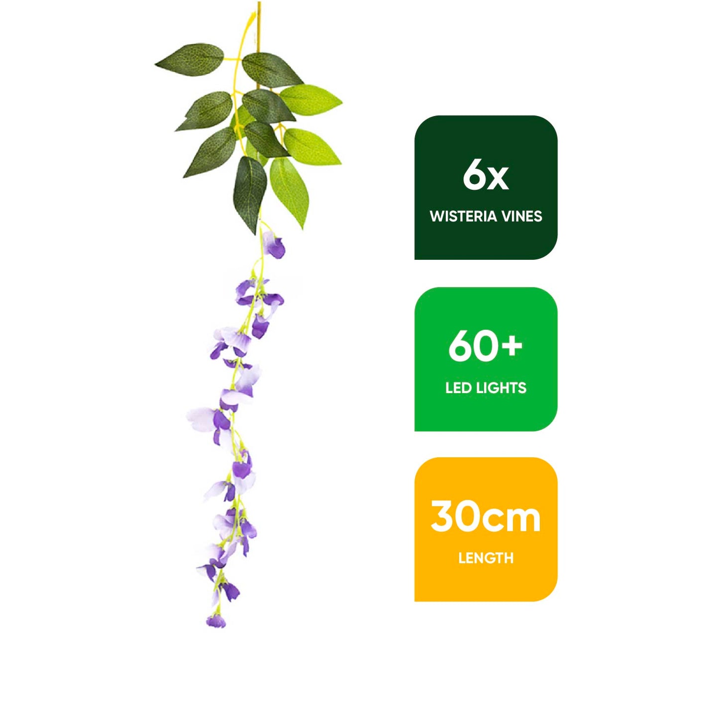 Solar Decorative Wisteria Flower Lights