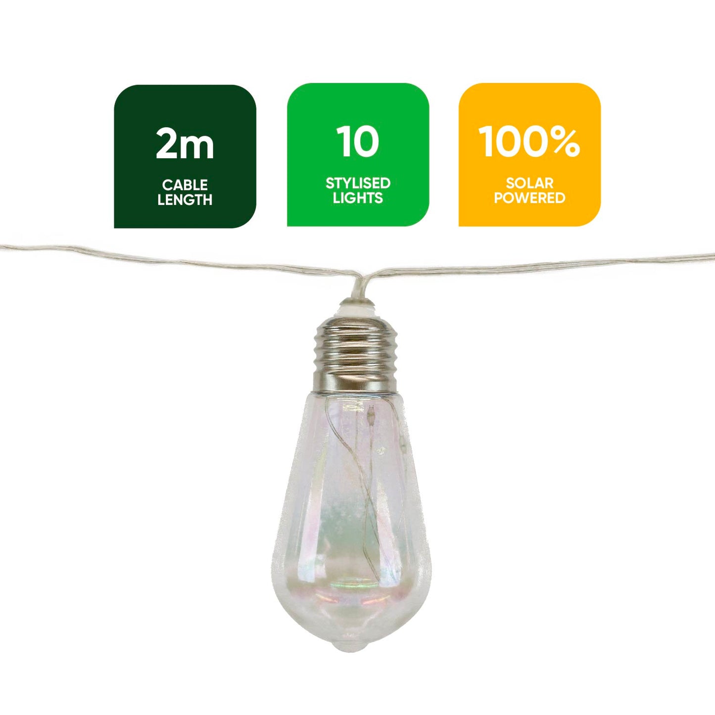 Solar Tubular LED Bulb String Lights