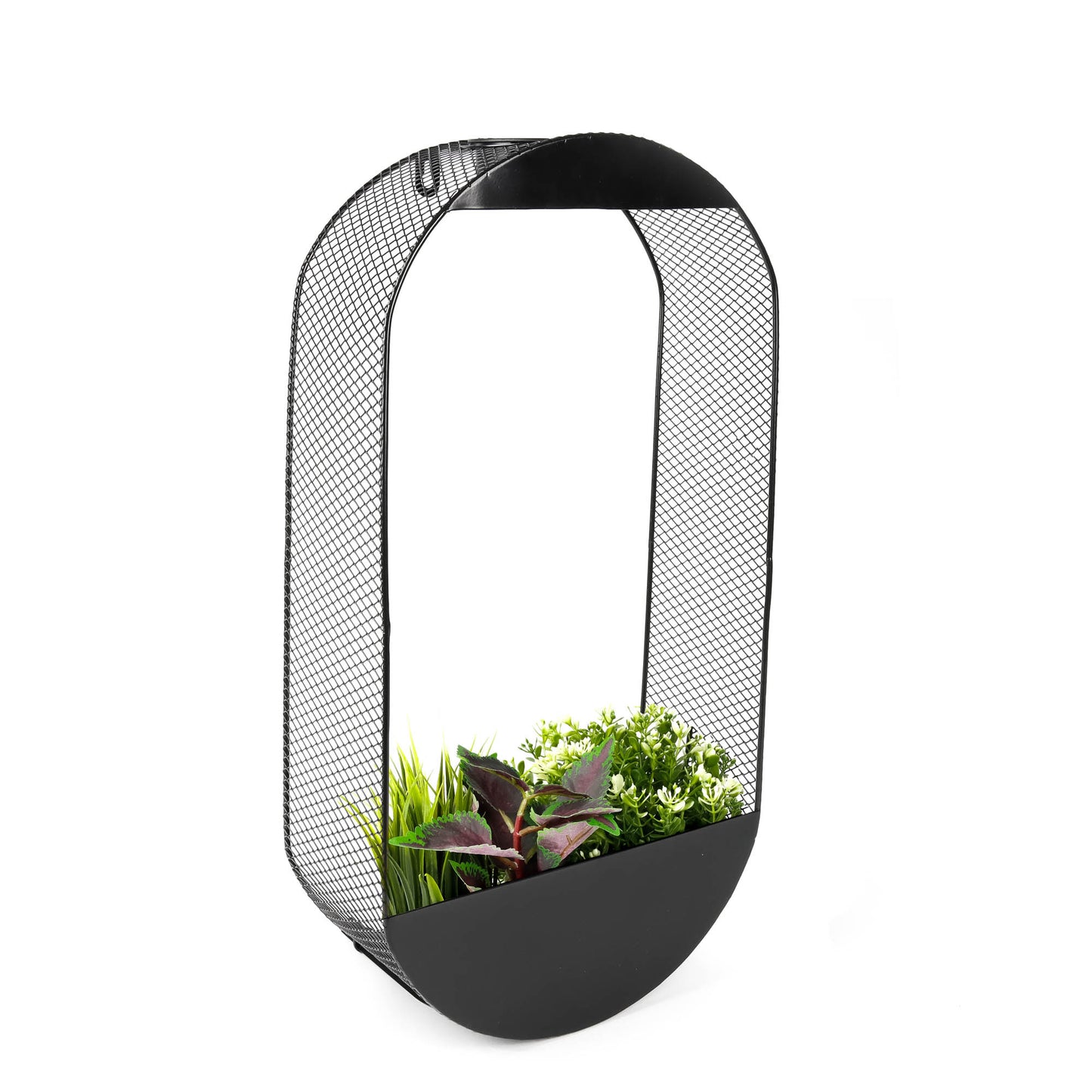 Oval Solar Wall Planter