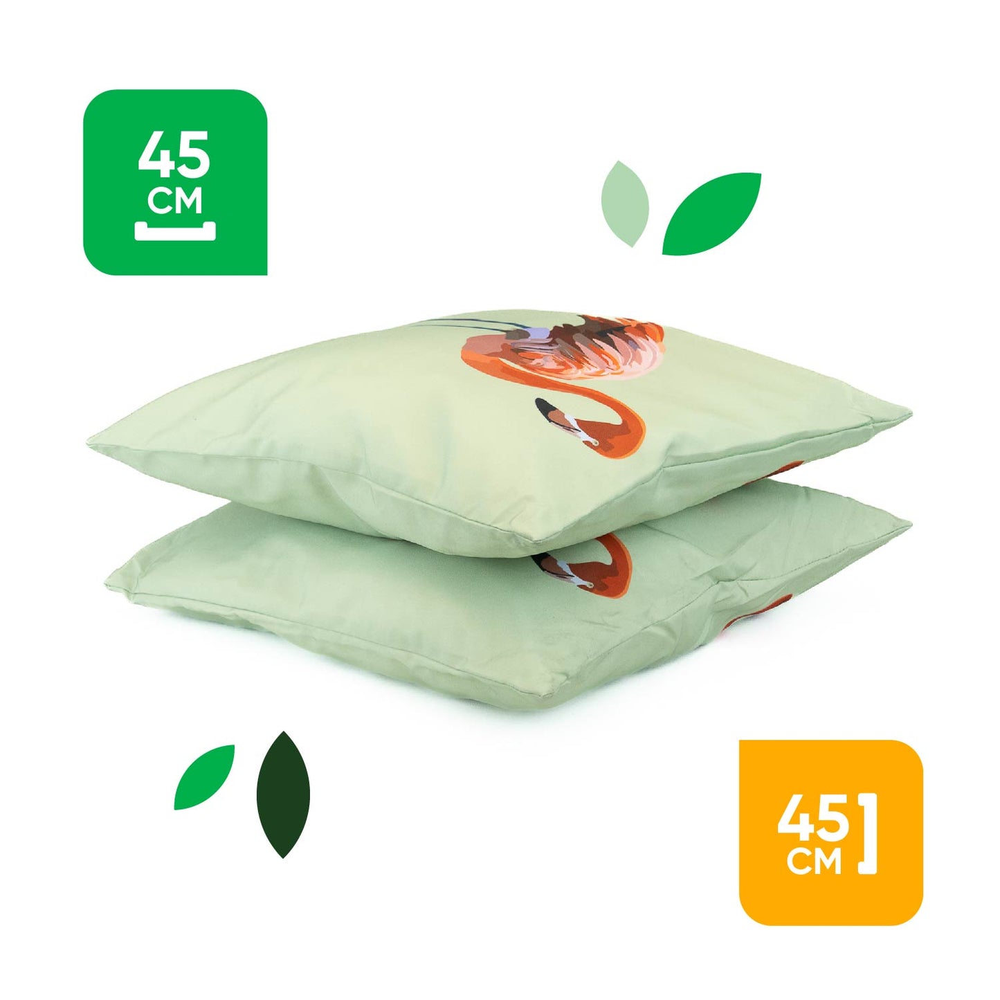 Outdoor Pair Of Scatter Cushions - Solo Flamingo