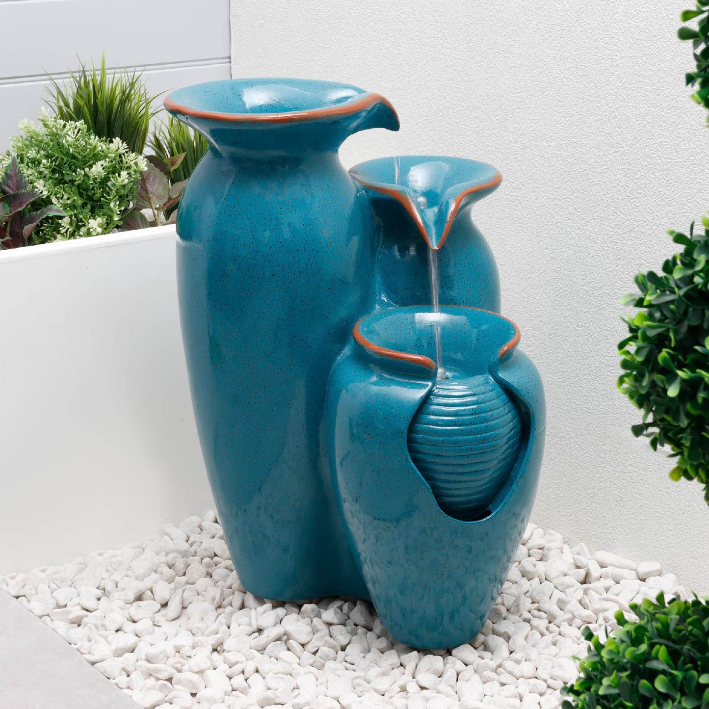 Solar Water Feature - Azure Grecian Pots