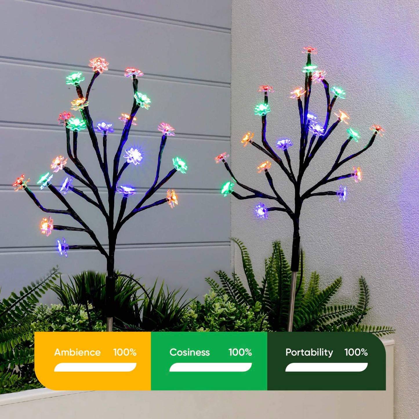 Solar Flower Tree Stake Lights