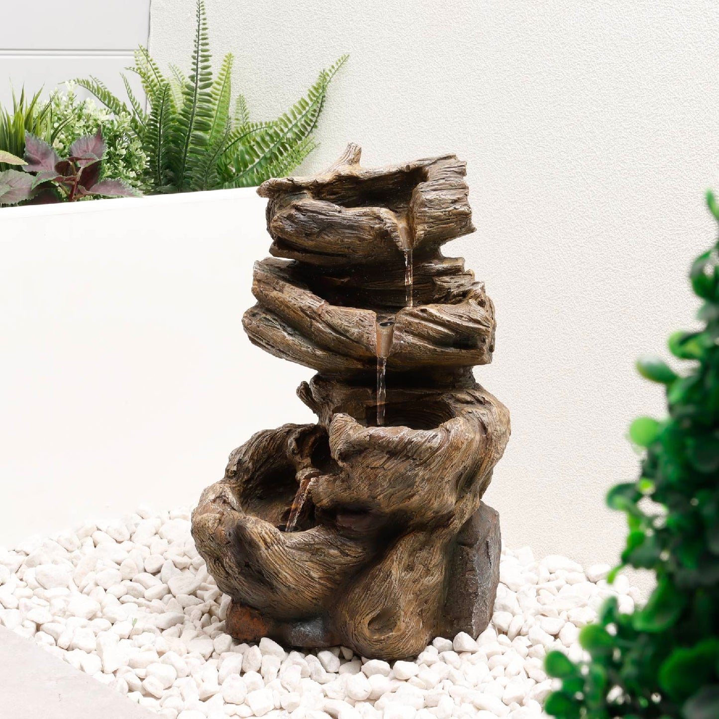 Solar Water Feature - Rock Stack Water Fountain