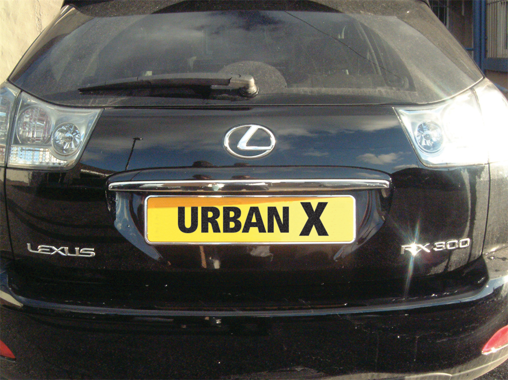 Chromed Metal Urban X Number Plate Holder