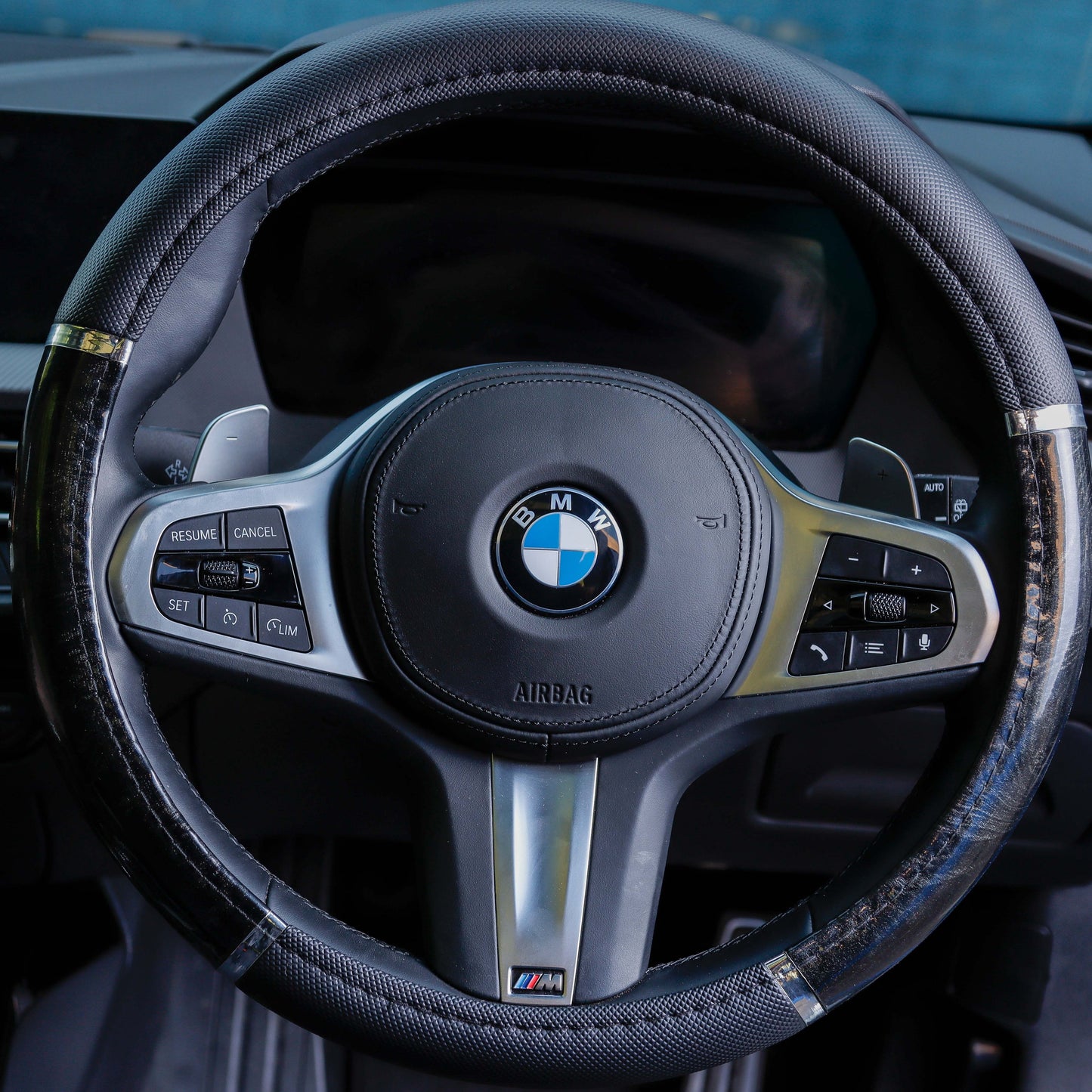 Ultimate Steering Wheel Glove - Metallic Black Effect