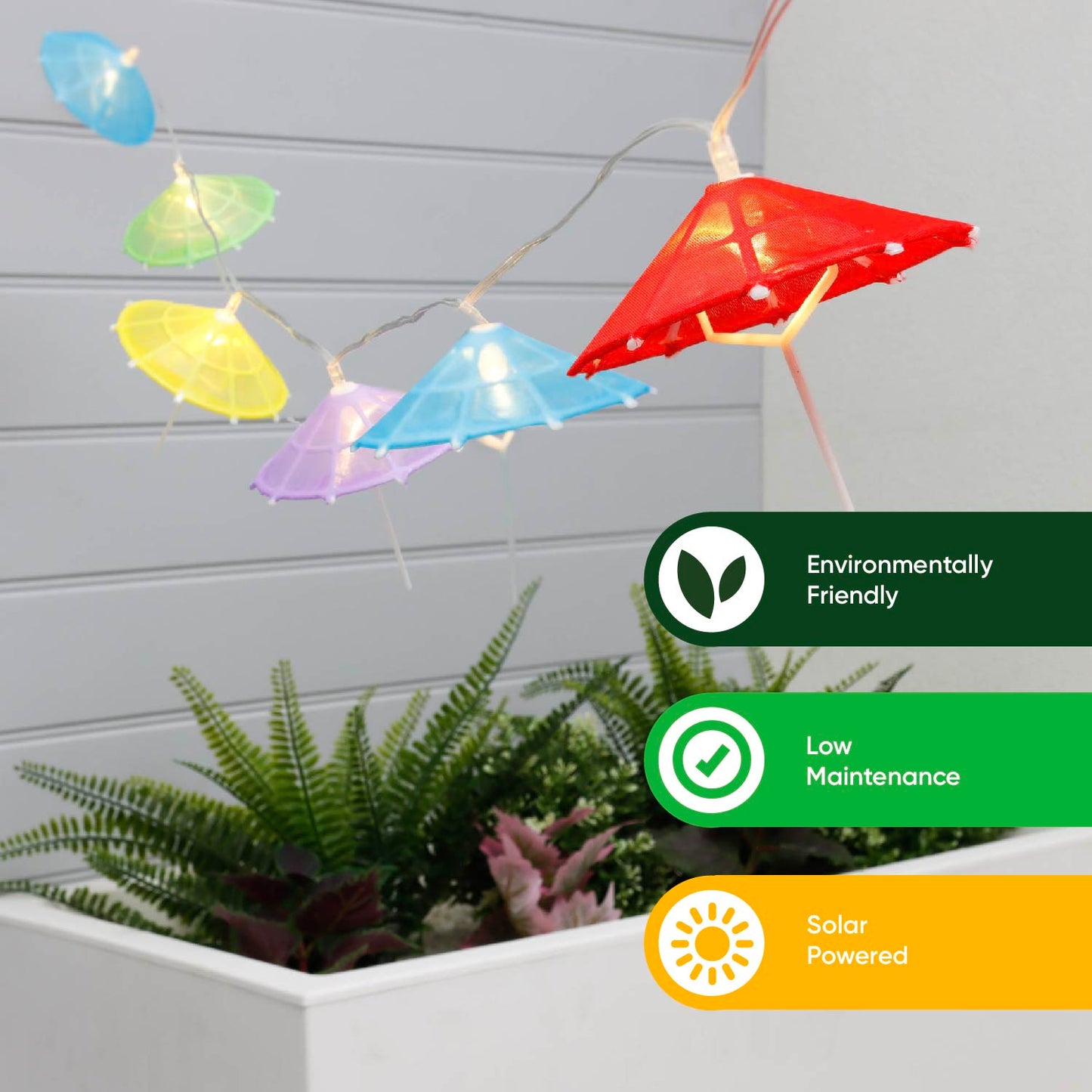 Solar Cocktail Umbrella String Lights