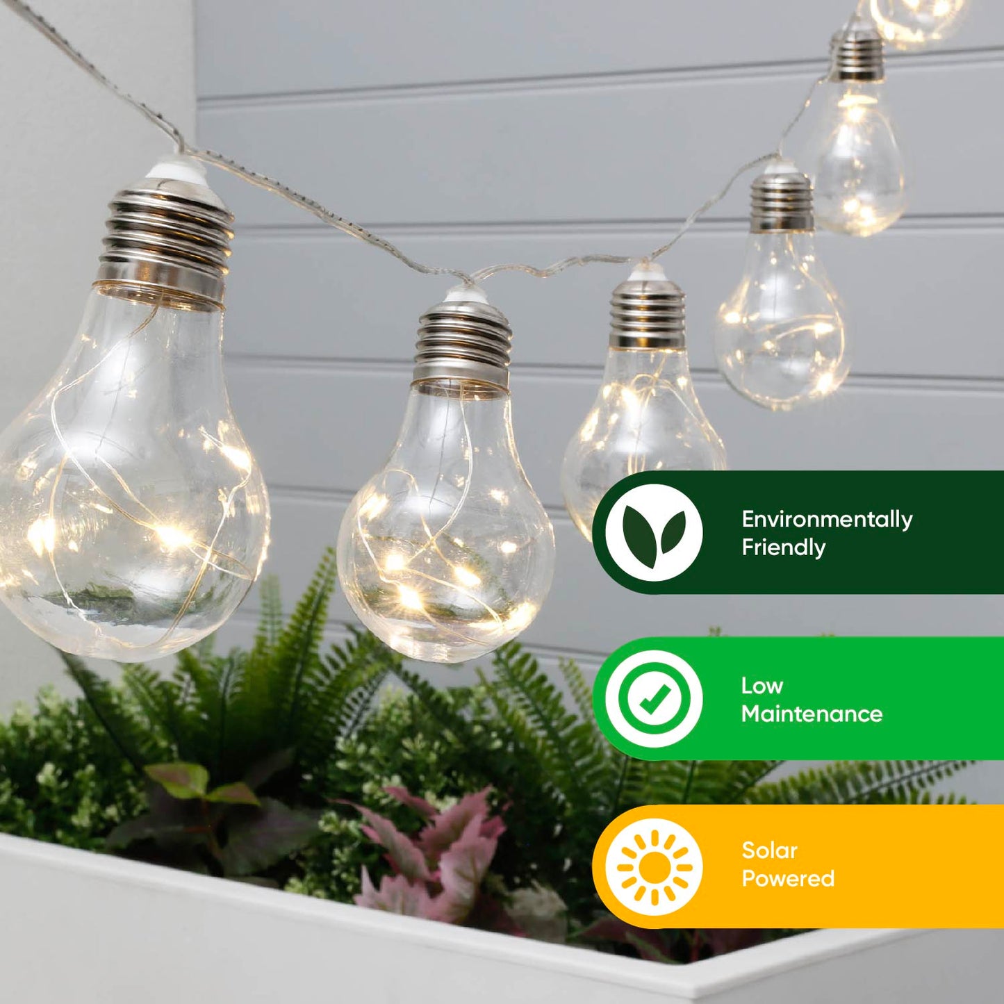 Solar Micro LED Bulb String Lights