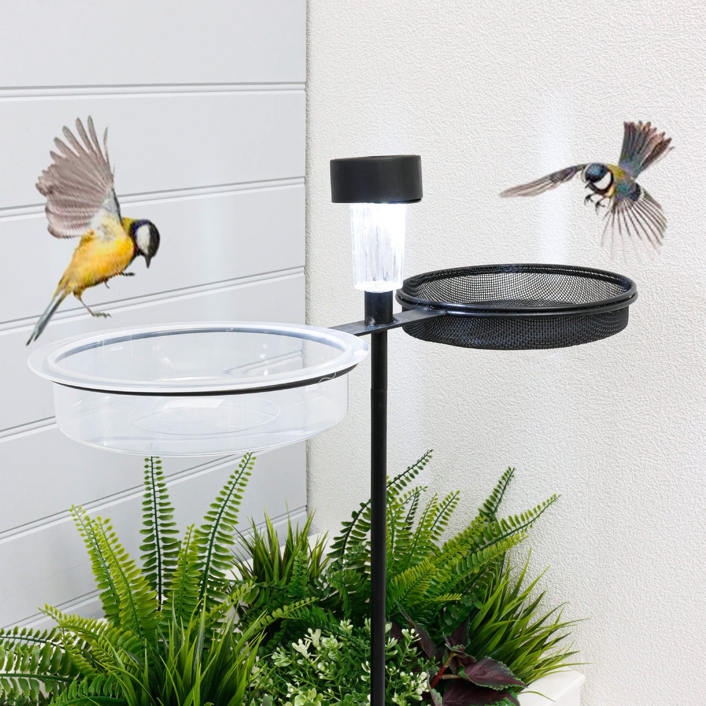 Freestanding Bird Feeder With Solar LED