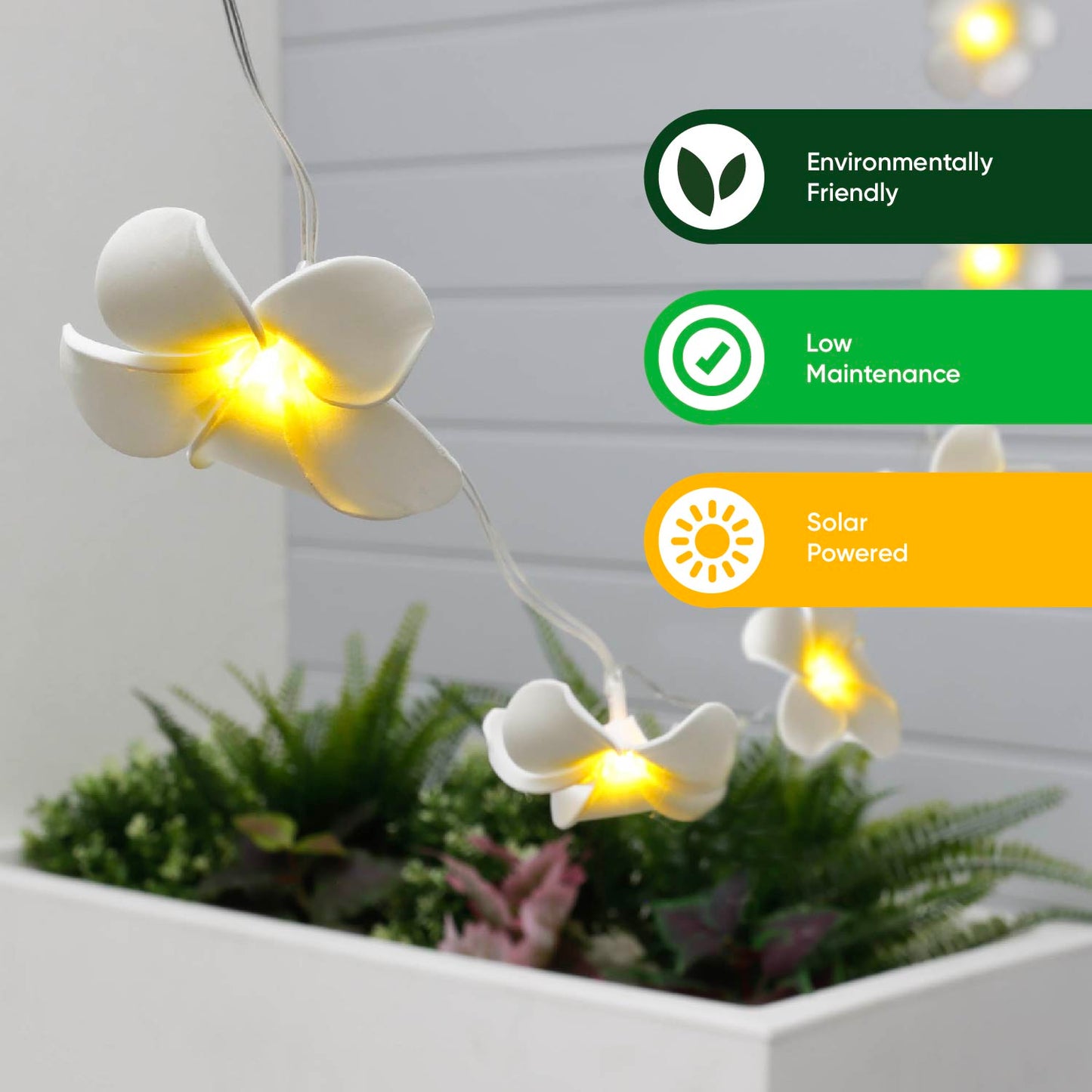 Solar Flower LED String Lights