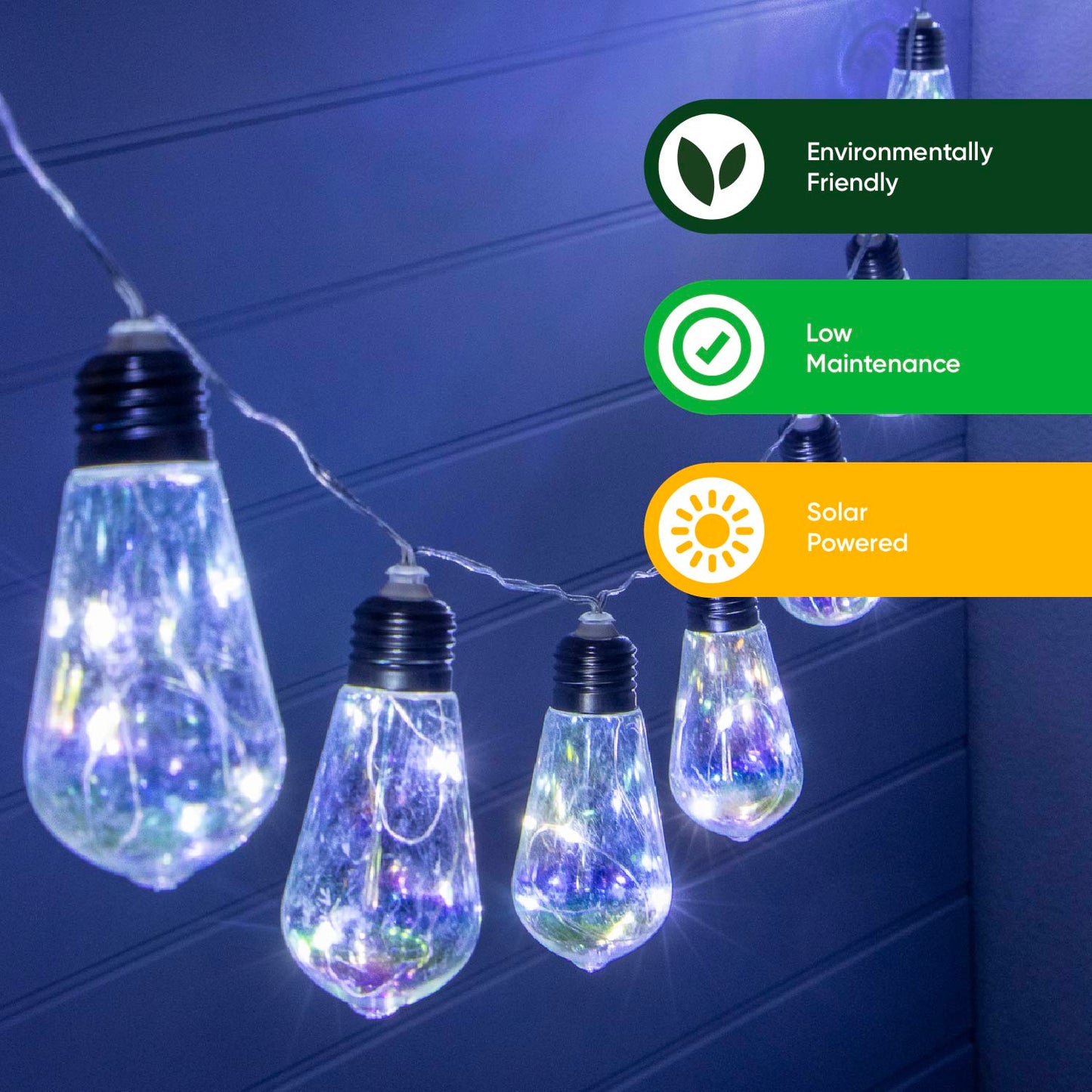 Solar Tubular LED Bulb String Lights