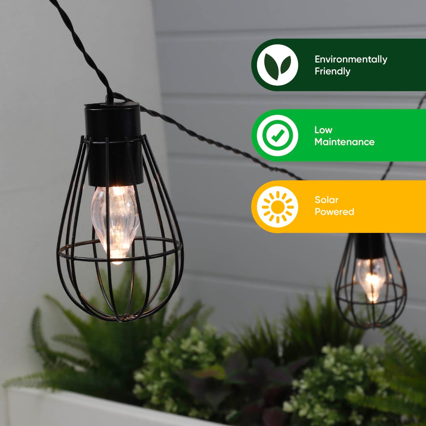 8 Led Metal Bulb Solar Lights