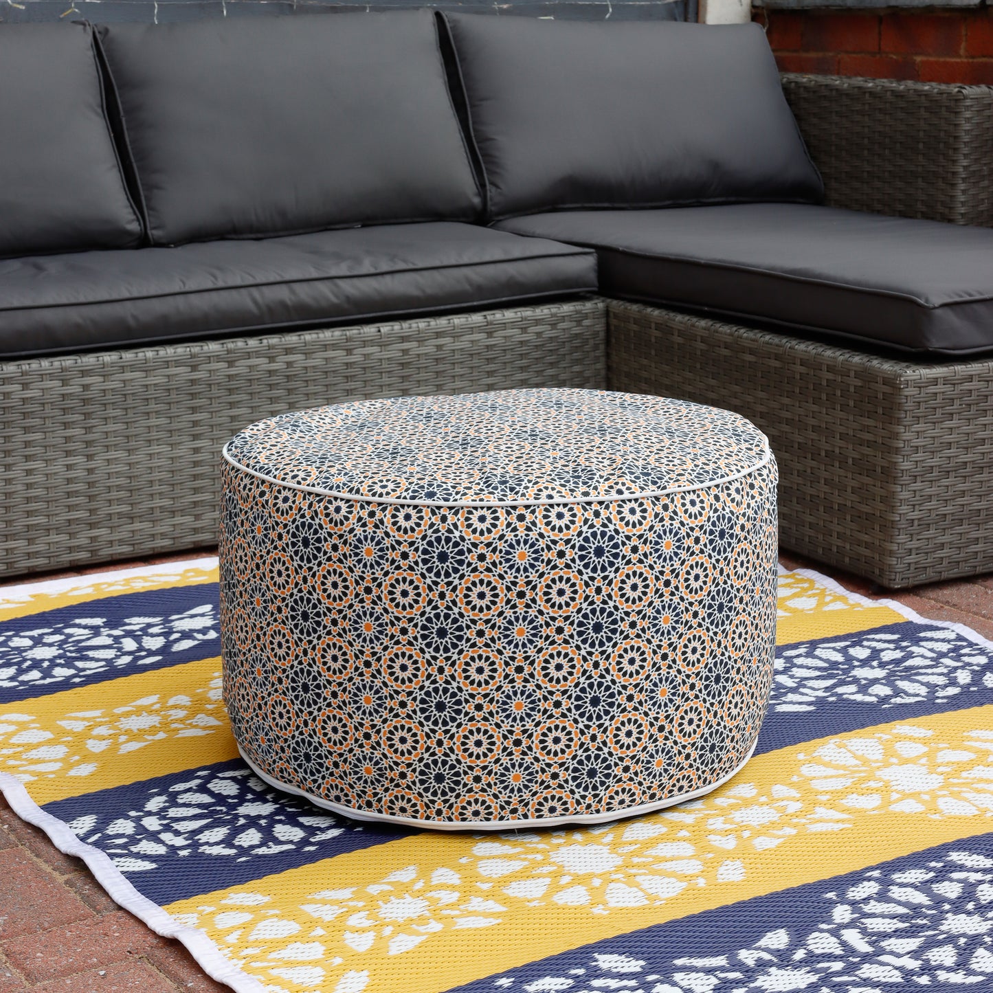 Outdoor Casablanca Pouf Ottoman