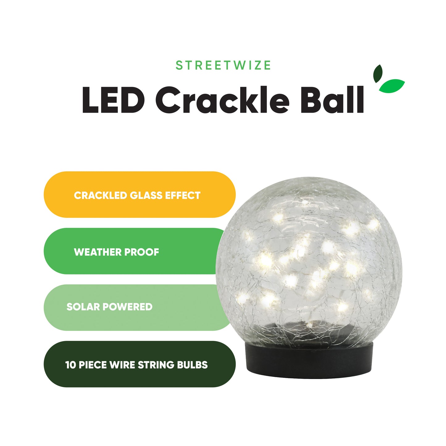 Solar Crackle Ball Light