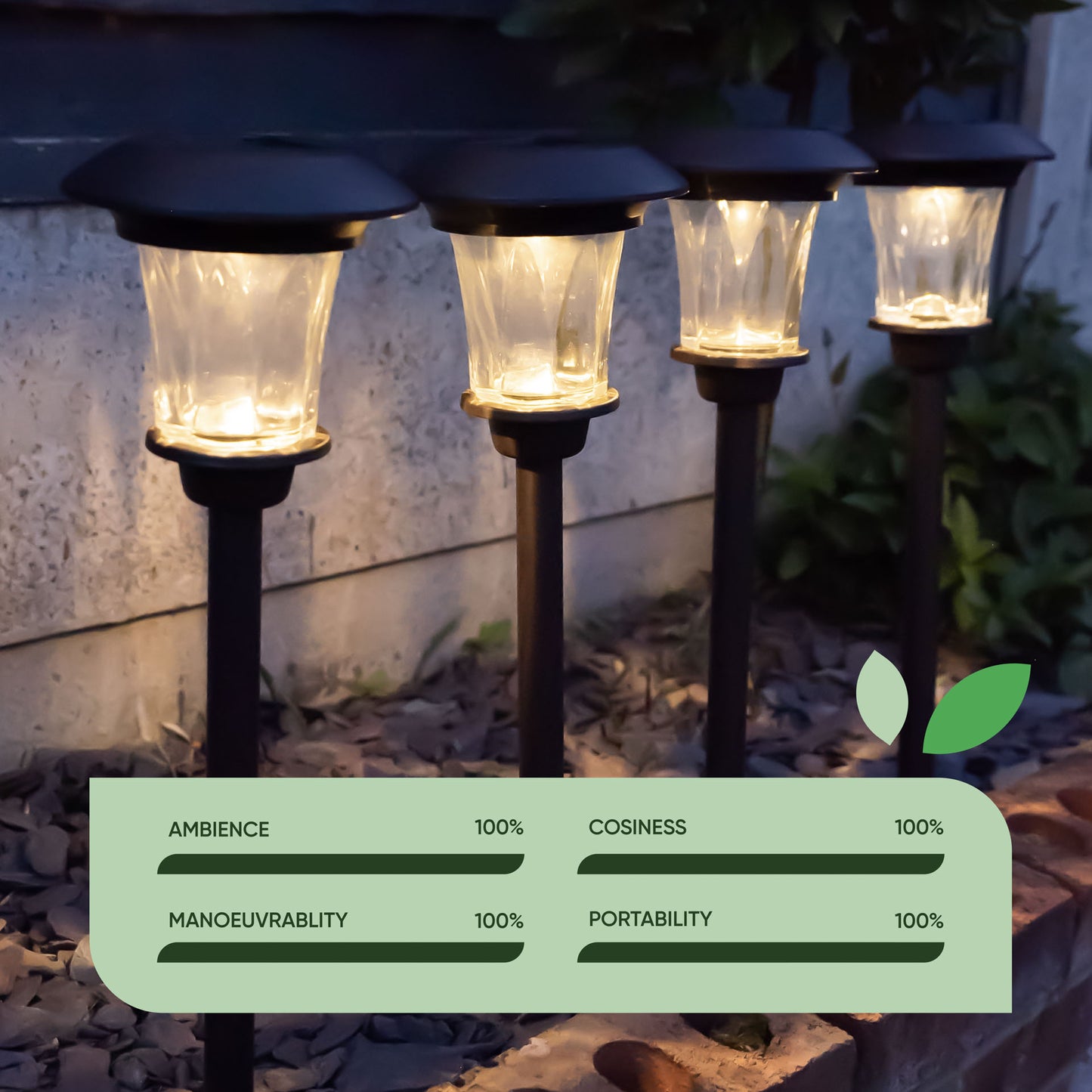 Solar Metal Pathway Stake Lights