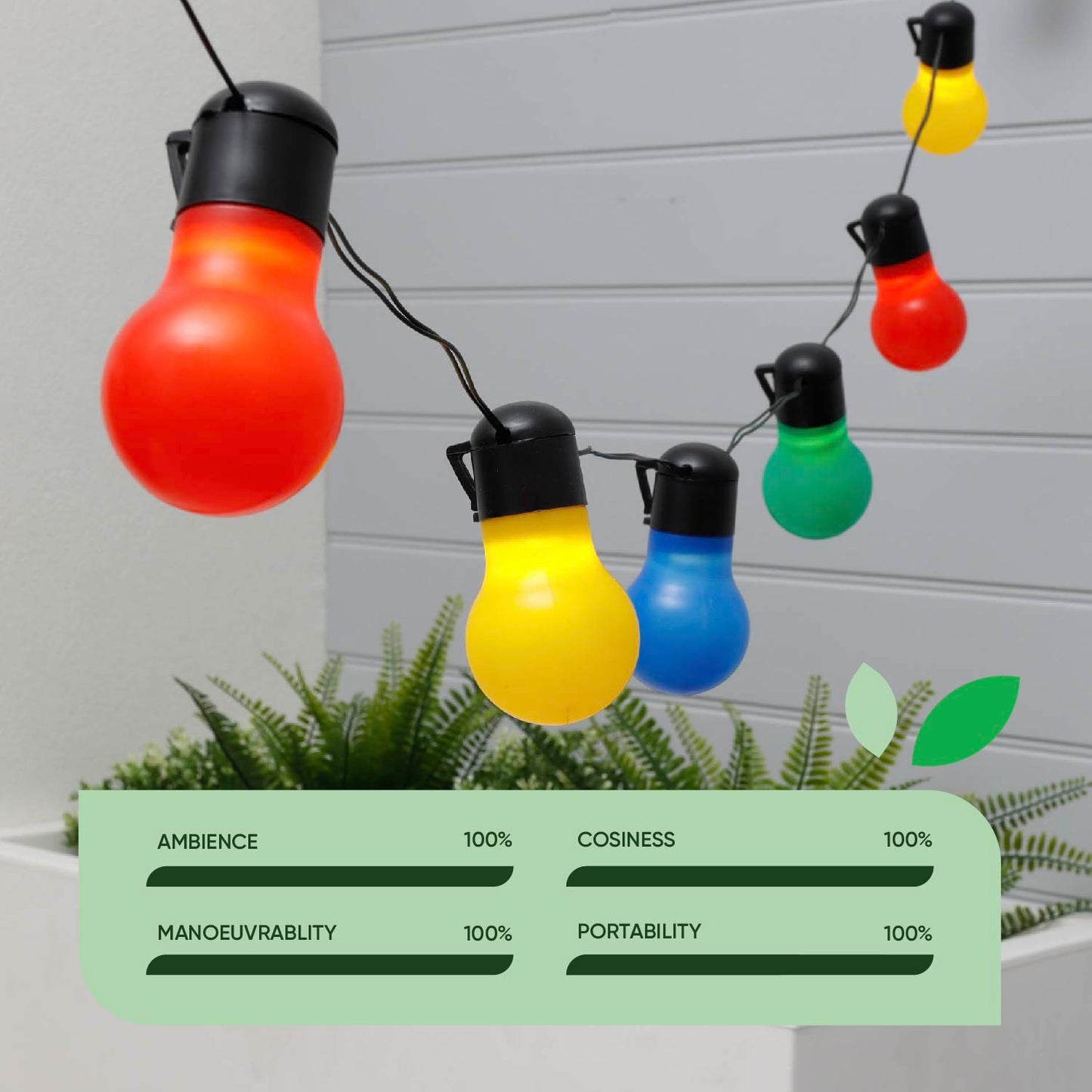 Tropical Multi-Coloured Solar String Lights