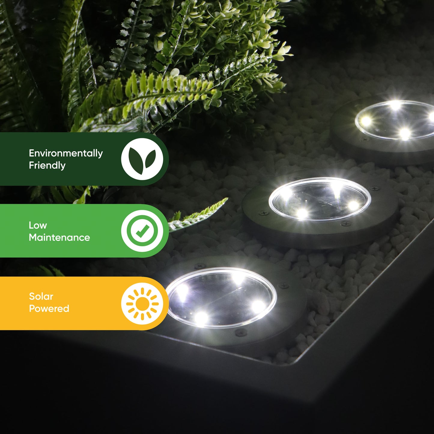 Pack of 4 Solar Deck Lights