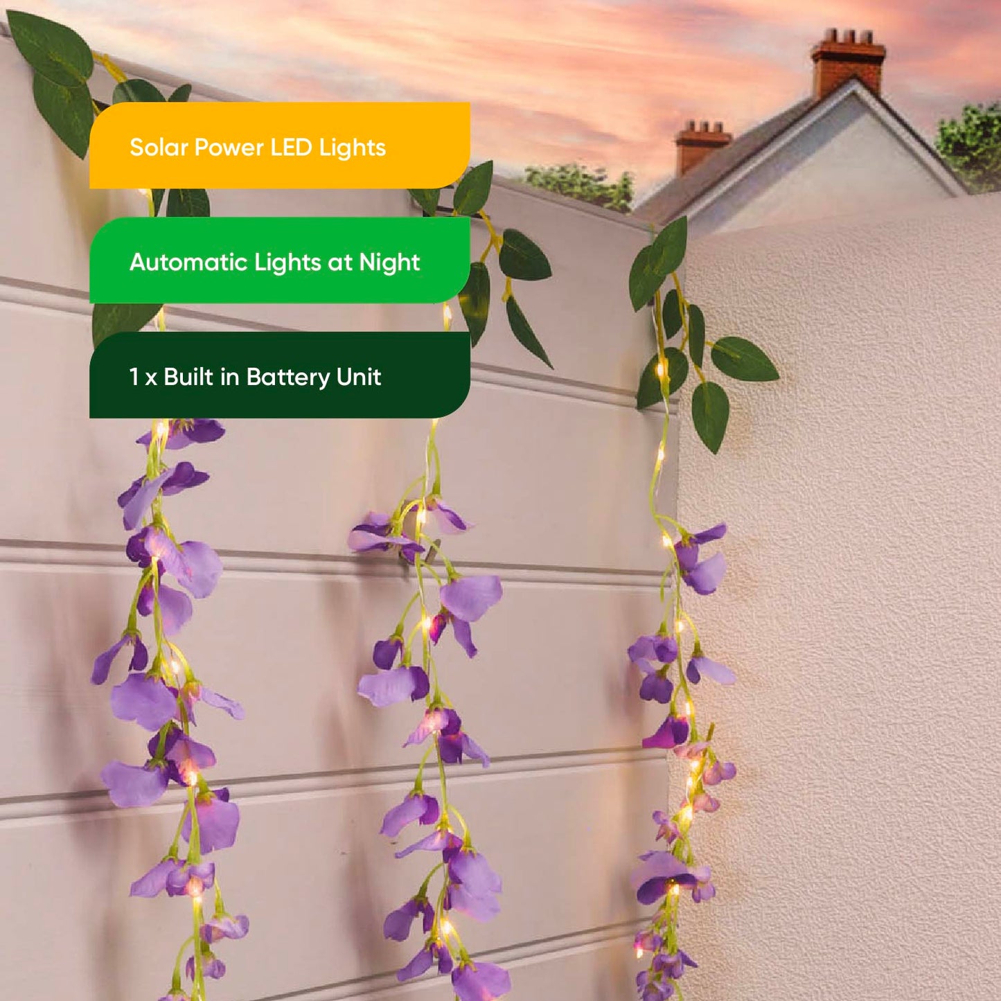 Solar Decorative Wisteria Flower Lights