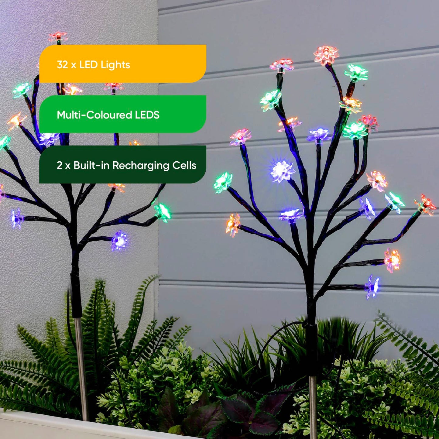 Solar Flower Tree Stake Lights