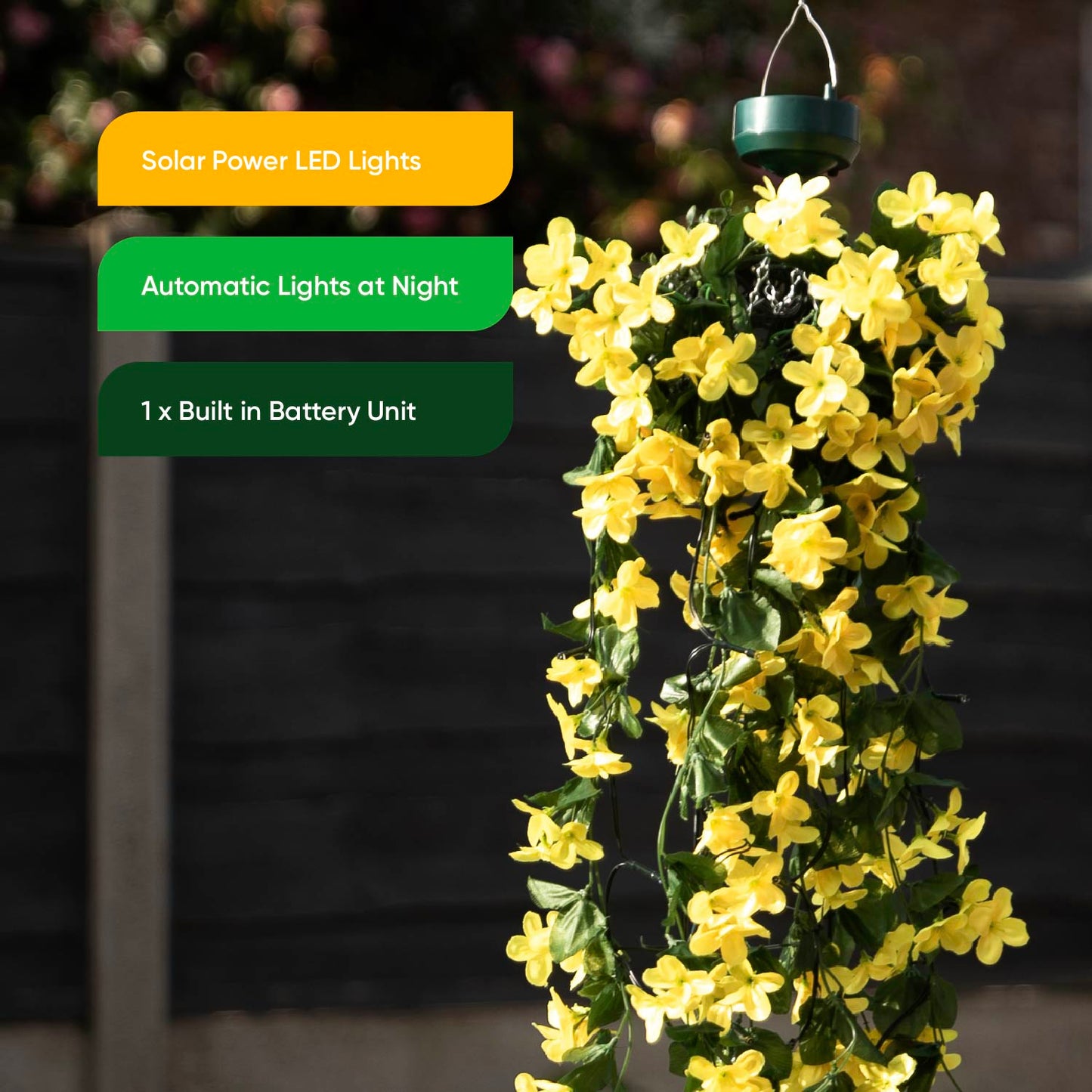 Solar Hanging Primrose Flower Lights