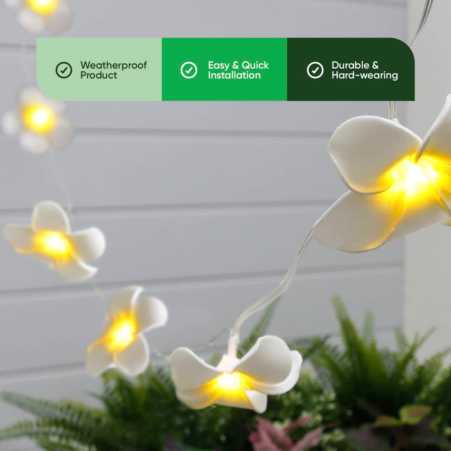 Solar Flower LED String Lights