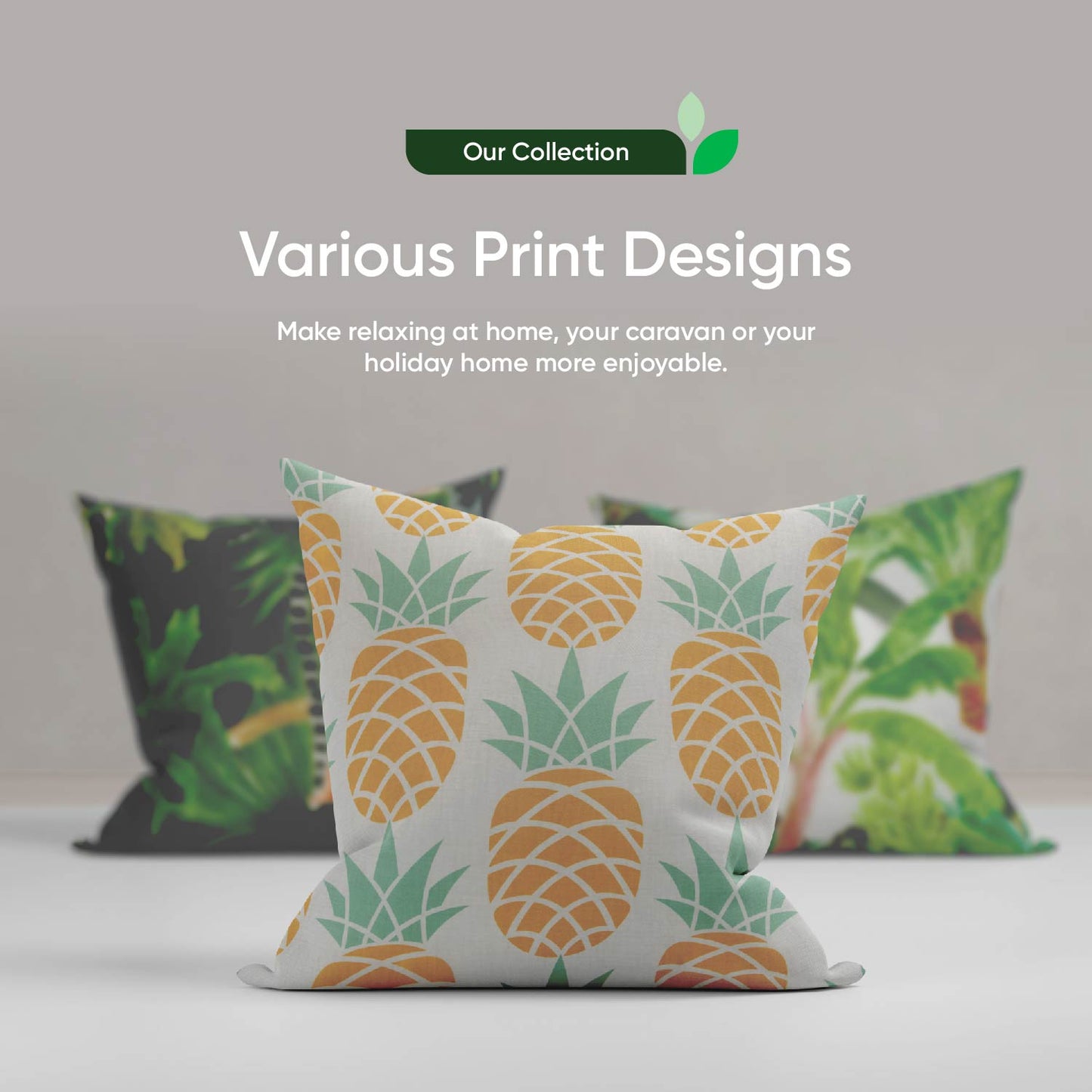 Outdoor Pair Of Scatter Cushions - Pineapple