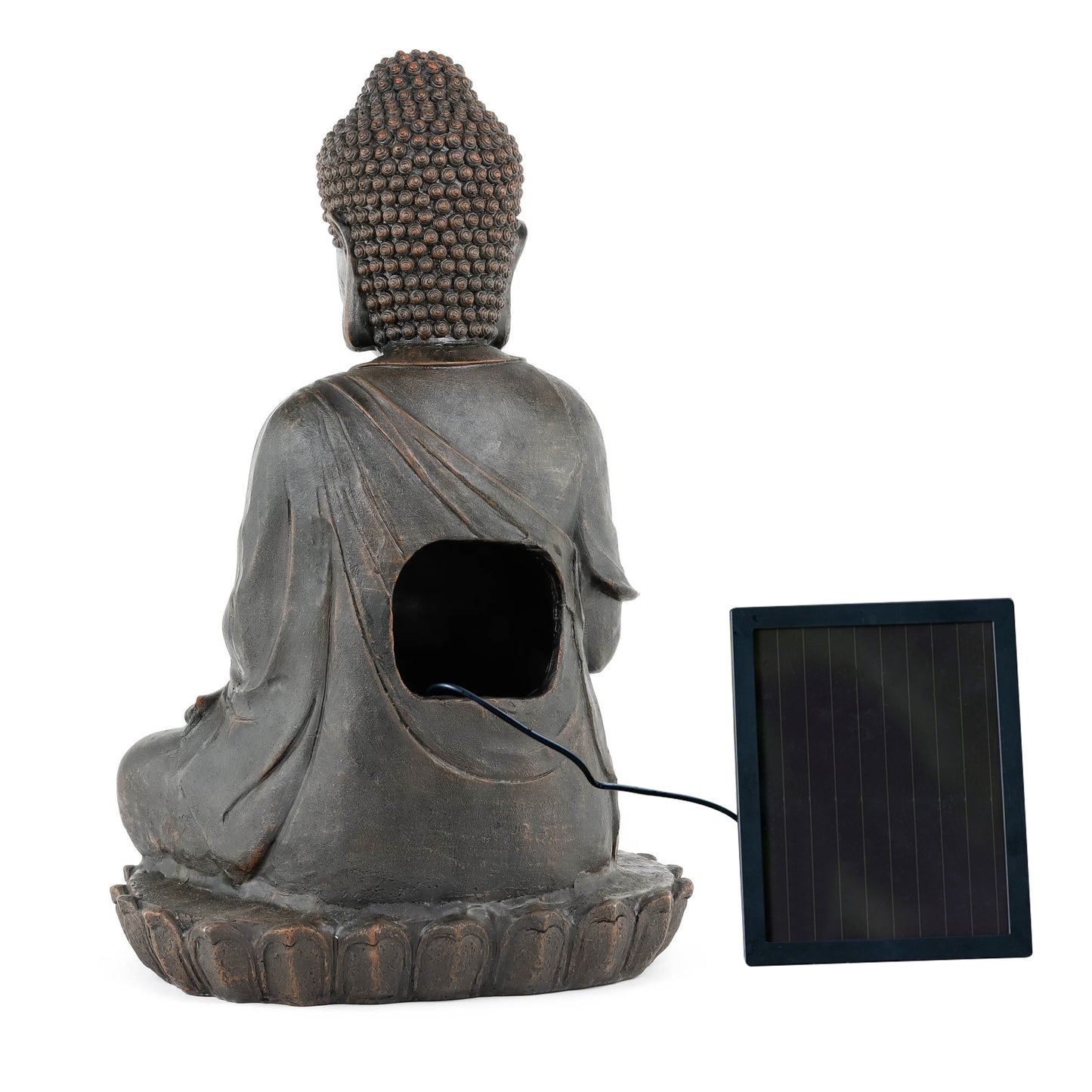 Solar Water Feature - Meditating Buddha With Bowl