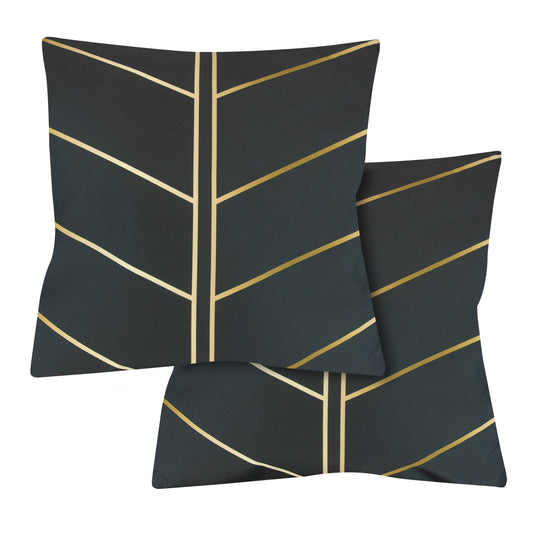 Outdoor Pair Of Scatter Cushions - Gold Palm