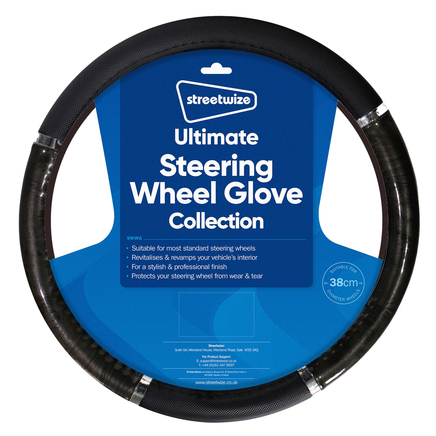 Ultimate Steering Wheel Glove - Metallic Black Effect