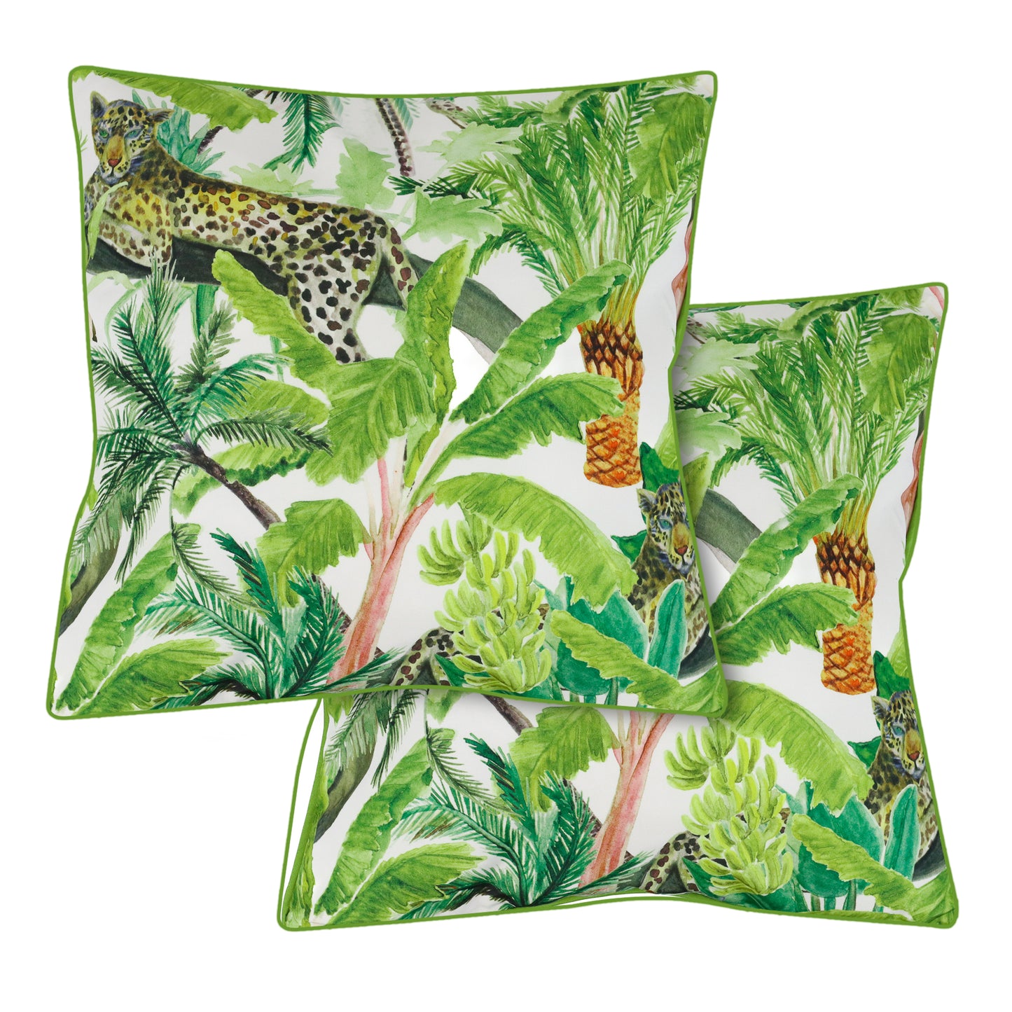 Pair of Leopard Jungle Scatter Cushions