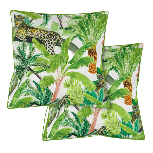 Pair of Leopard Jungle Scatter Cushions