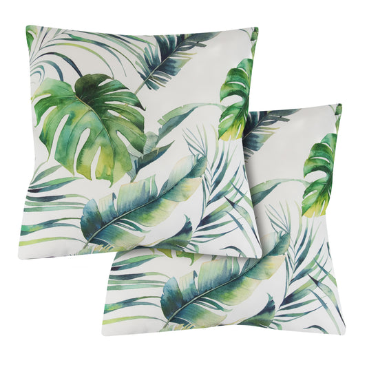 Pair of Botanical Leaf Scatter Cushions