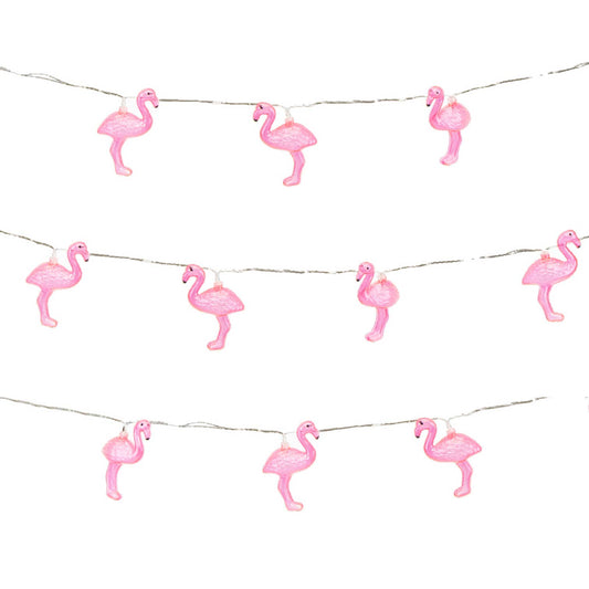 Solar Flamingo LED String Lights