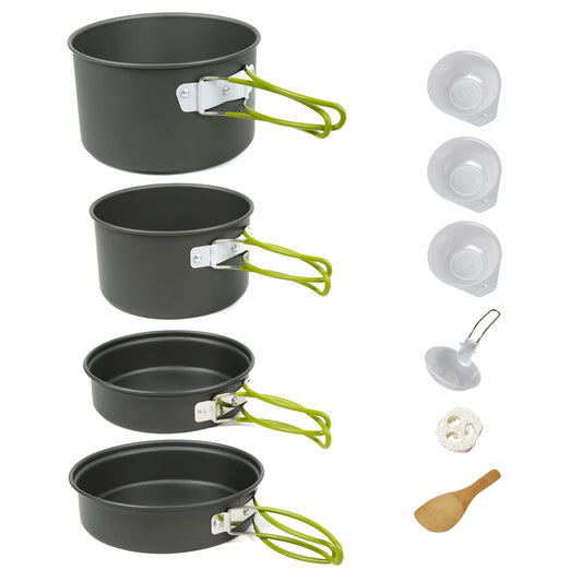 10 Piece Camping Cookware Set