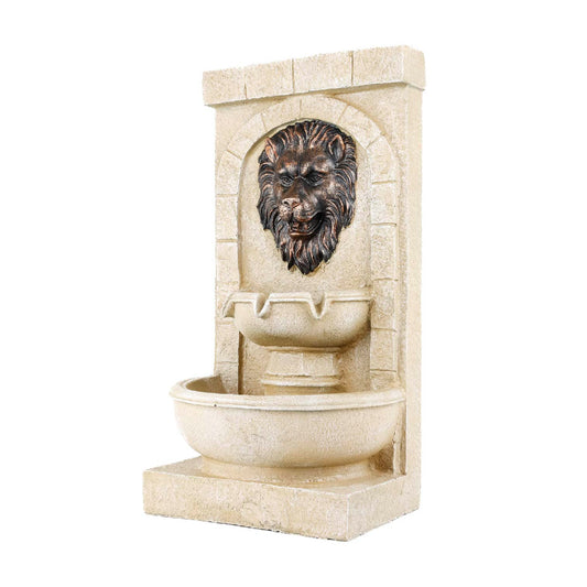 Solar Water Feature - Lion Head Fountain