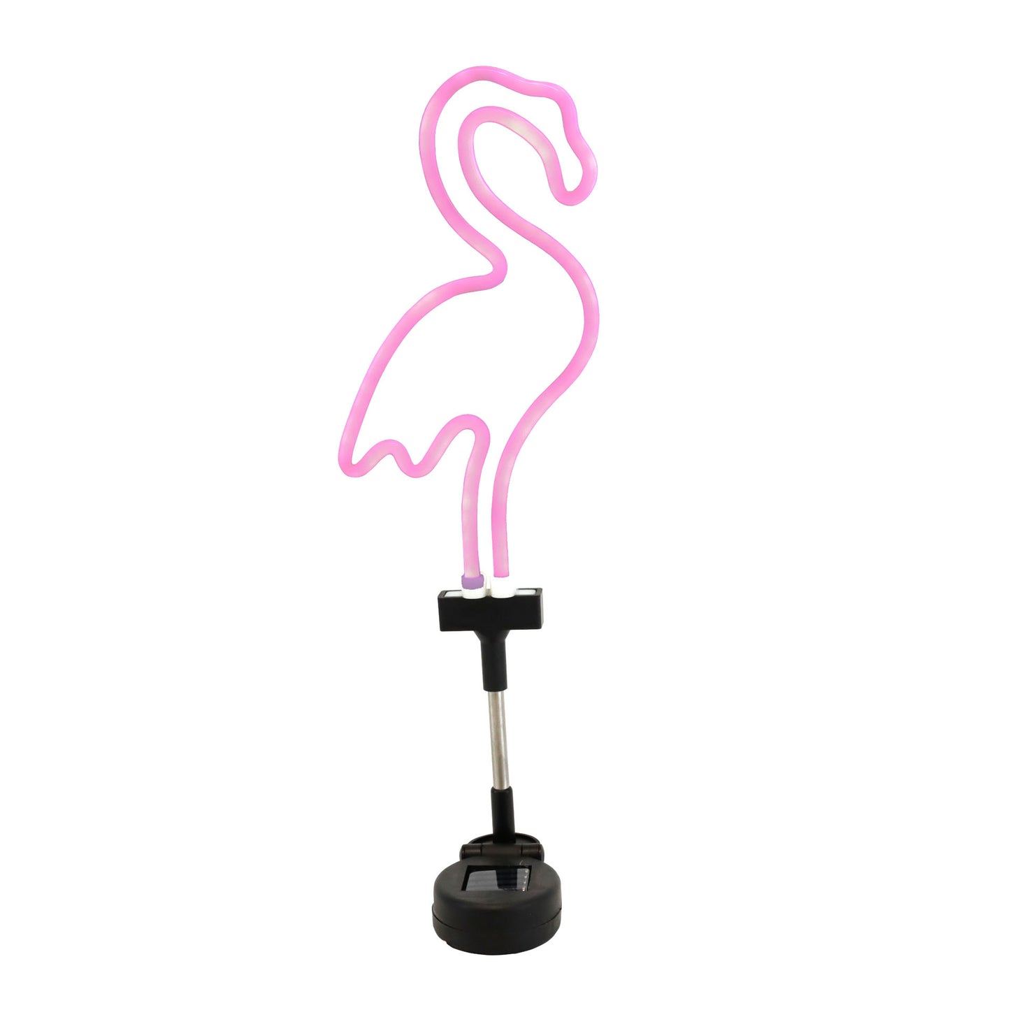 Solar Neon-Effect Flamingo Stake Light