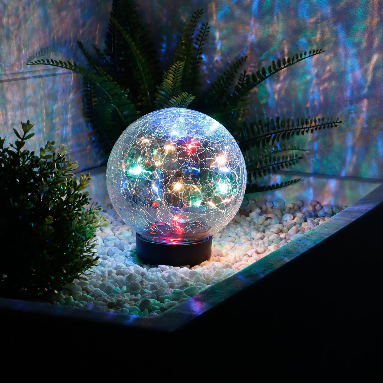 Solar Powered Multi-Coloured Crackle Ball