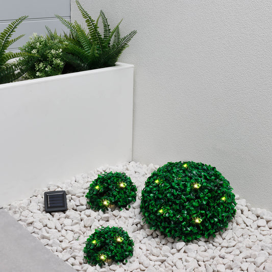 Solar Half Topiary Ball Light