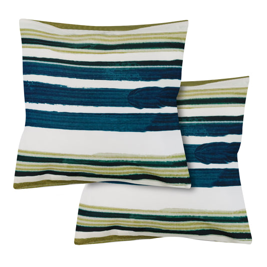 Pair of Painted Stripe Scatter Cushions