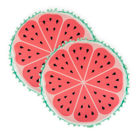 Outdoor Pair Of Scatter Cushions - Watermelon