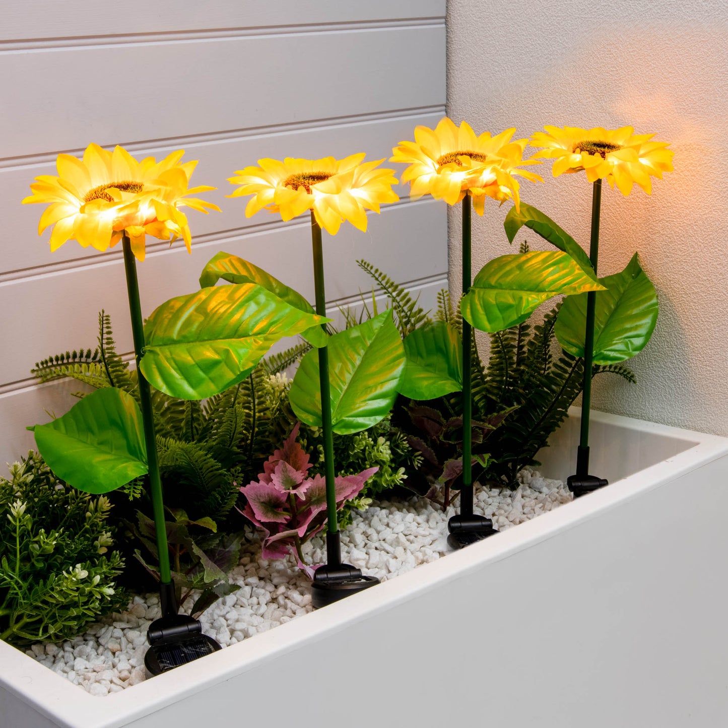 Solar Sunflower Stake Lights