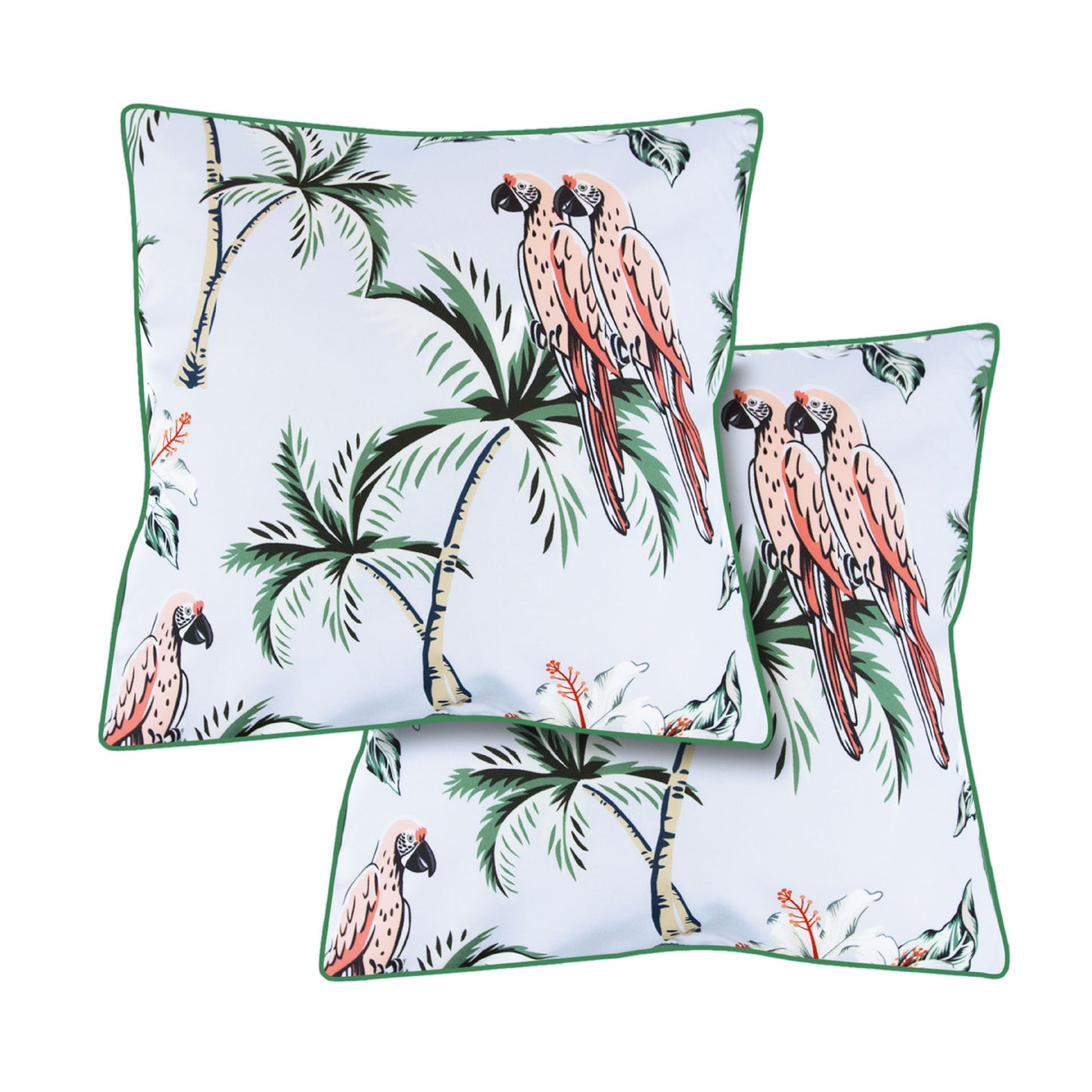 Pair of Pink Parrot Scatter Cushions