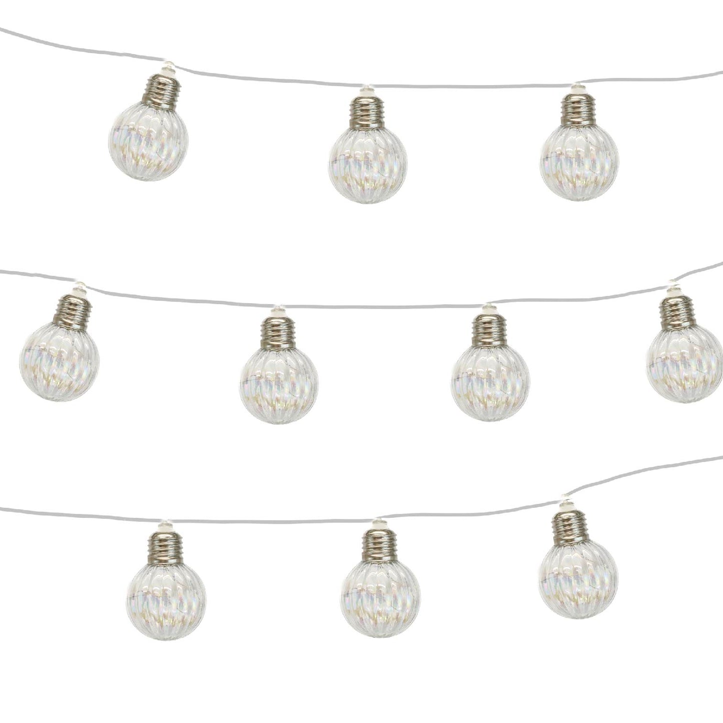 Solar Iridescent LED Bulb String Lights