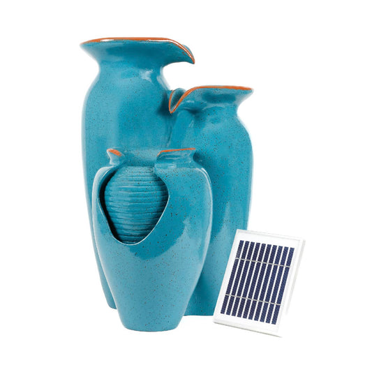 Solar Water Feature - Azure Grecian Pots