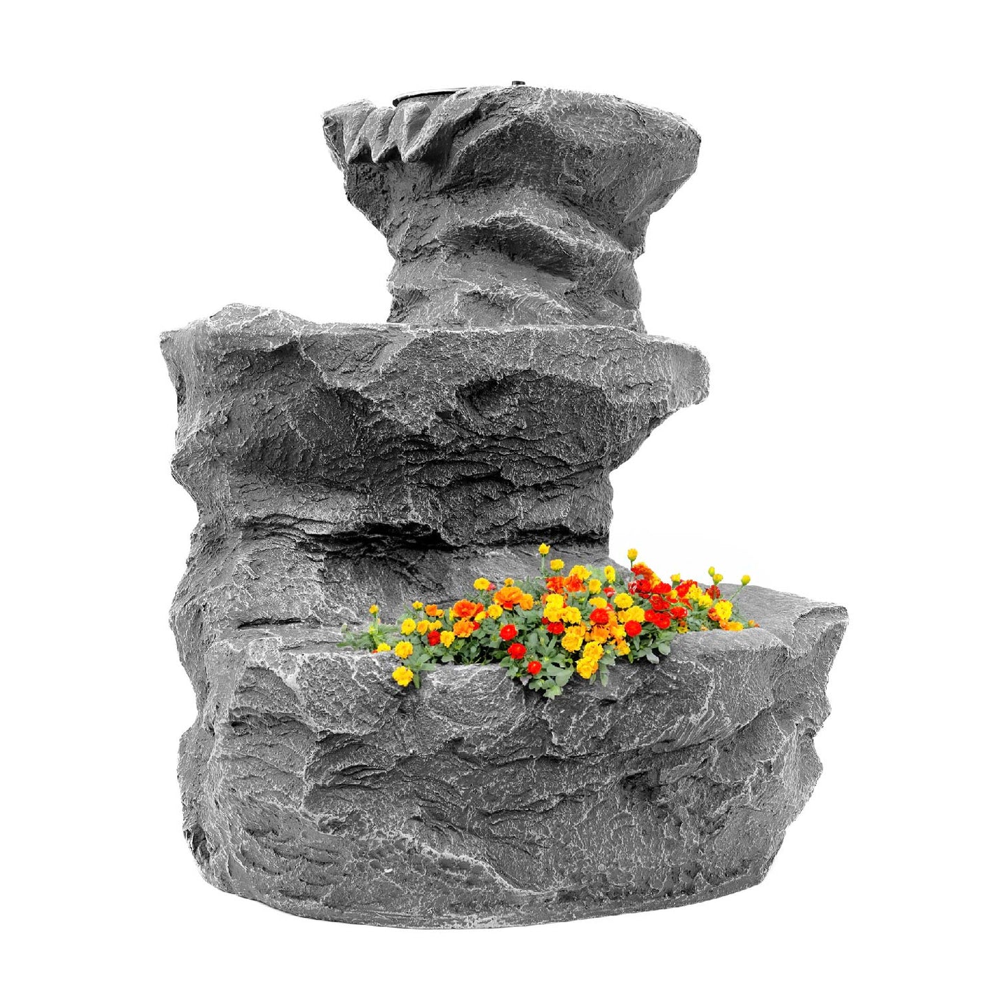 Solar Powered Water Feature - Rock Planter