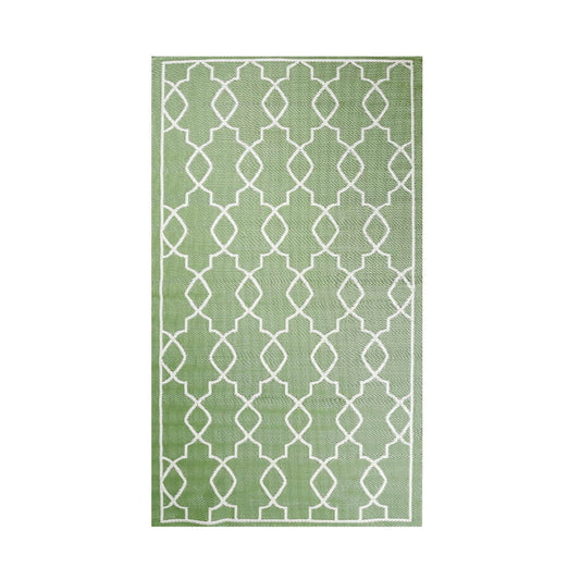 Vintage Outdoor Rug (Green/White) - Medium