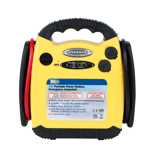 12V 15Ah Portable Power Station & Emergency Jumpstart (Petrol 3000cc/Diesel 2200cc)