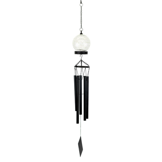 Solar LED Crackle With Wind Chime